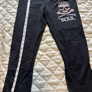 lululemon athletica Black Leggings with Skull Design
